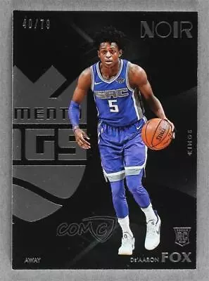 2017-18 Panini Noir Rookies Away 40/79 De'Aaron Fox #197 Rookie RC • $4.25