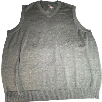 Orvis Mens Merino Wool Sweater Vest Olive Green Pullover V-Neck Golf Size L • $20