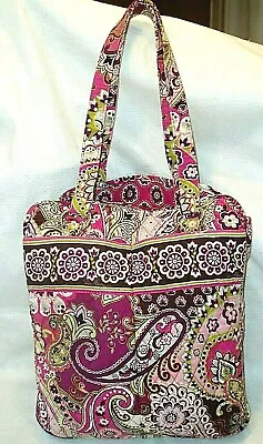  Vera Bradley 100% Cotton Quilted Verry Berry Pink Paisley Purse / Tote  • $20.80