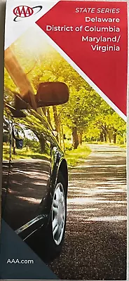 New AAA DELAWARE WASHINGTON DC MARYLAND VIRGINIA STATE ROAD MAP  Free Ship  2022 • $8.49