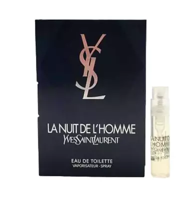 La Nuit L'Homme By YSL For Men 0.04 Oz Vial Eau De Toilette Spray (4x 6x 12x) • $22.95