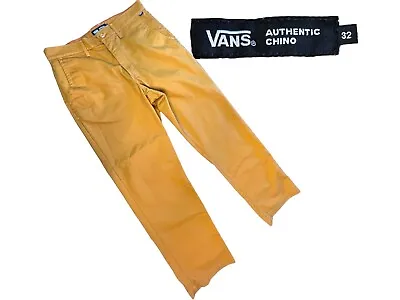 32x31 Vans Jeans Chinos Loose Fit Authentic Mens Gold Brown Skate Pants EUC • $18.50