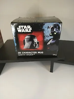 Darth Vader Helmet Mug Star Wars Ceramic Collectors Coffe Mug + Lid New In Box • $8.56