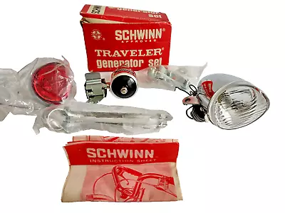 New Vtg Schwinn Approved Traveller Bicycle Generator 4 280 Light Set Unused • $99.95