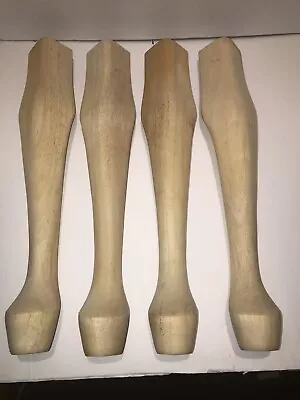 4- Queen Anne Style Table Legs 15” Unfinished NEW • £27.55