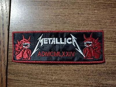 Metallicaadmcmlxxivsew On White And Red Embroidered Patch • $6.50