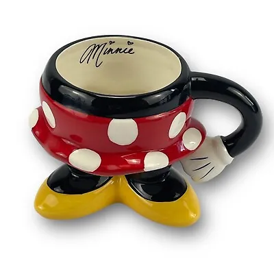 Disney Parks Minnie Mouse Coffee Mug Cup Red Polka Dot Skirt Legs & Feet • $23.99
