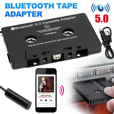 Bluetooth 5.1 Car Audio Stereo Cassette Tape Adapter To Aux For Iphone Samsung • £11.69