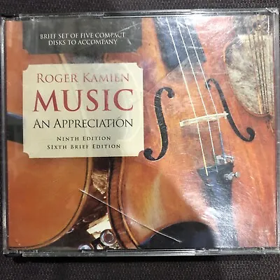 Music: An Appreciation 5 Audio CD Set By Roger Kamien 2008 9th Edition Sealed • $69.99