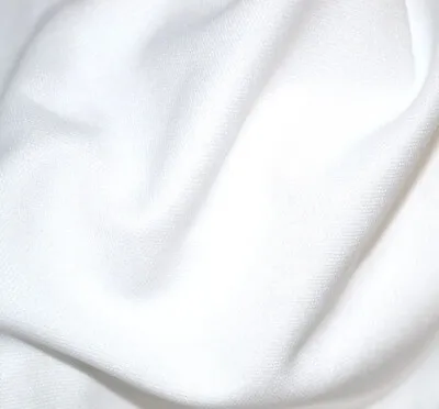 £4.99 • Buy CLEARANCE WHITE Jersey Stretch Fabric  Stretch Dressmaking Material