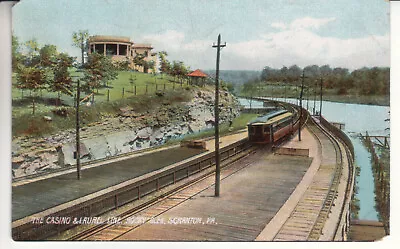 Moosic Pa Pennsylvania - Laurel Line At Rocky Glen Park  -  Postcard - 1910 • $11.95