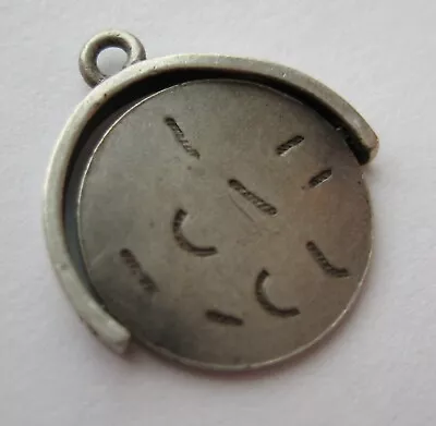 VINTAGE English Sterling I LOVE YOU~SPINNER Silver Bracelet Charm • $18