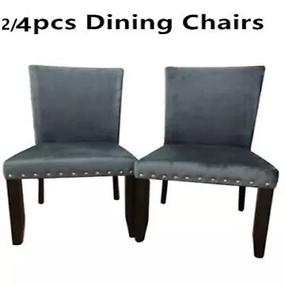 2/4x Dining Chairs Padded Kitchen Chair Cafe High Back • $98