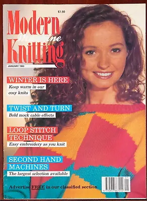 £6.99 • Buy Modern Machine Knitting Pattern Magazine January 1993 Duffle Coat Winter Vintage