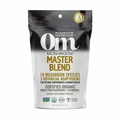 Om Organic Mushroom Nutrition Superfood Powder Master Blend 3.17 Ounce (30 ... • $22.71