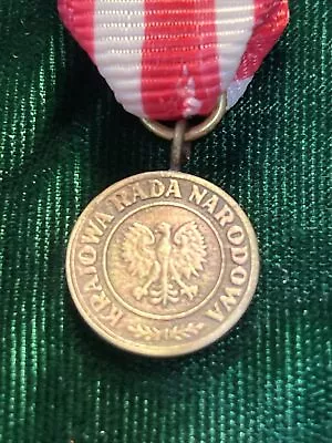 POLAND.  Miniature VICTORY And FREEDOM Medal. 1945 • $22