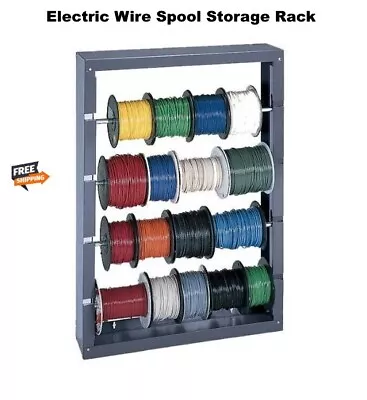 Wall Mount Storage Rack For Electric Wire Spools   Steel Welded   Van Shop • $205.97