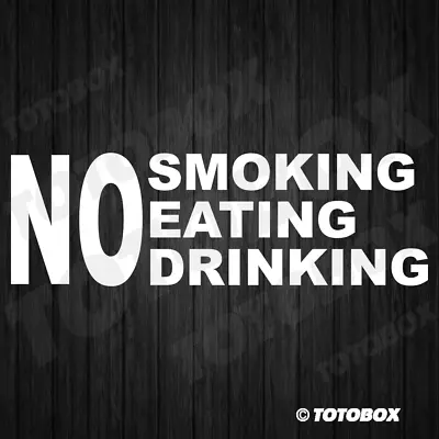 No Smoking Eating Drinking Sign Sticker Business Shop  Window Door Wall Decals • $3.95