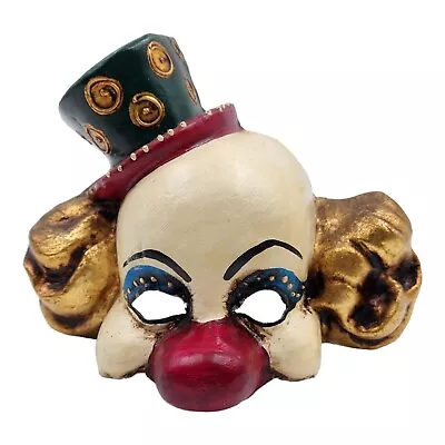 Vintage 2000 Venetian Mask White Clown Made In Venice Italy • $59.88