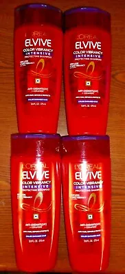 LOT OF 4 LOREAL ELVIVE COLOR VIBRANCY INTENSIVE PROTECTING SHAMPOO 12.6oz EACH • $20.39