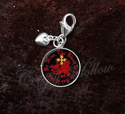 Sterling Silver Charm Choose Quote Dracula Order Of Dragon Vampire   • $36.50