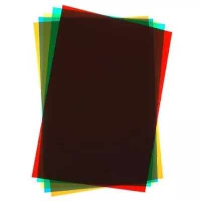 Coloured Acetate A4 - 6 Assorted Sheets Red Yellow Blue Pink Green Clear • £4.49