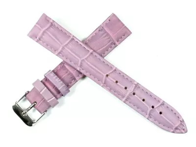 Purple Leather Watch Strap Alligator Grain 18mm 20mm • £9.95