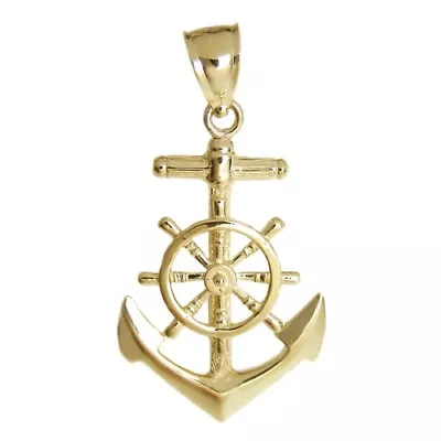 New 14k Yellow Gold Anchor Pendant • $229.99