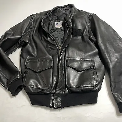 Vtg Taylor Leatherwear Motorcycle Jacket Police USA R&R Removeable Liner Sz 40 L • $108.07