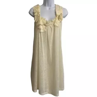 Esley Ruffle Mini Sheath Dress Cream Polyester Sleeveless Lined Size S • $15.99