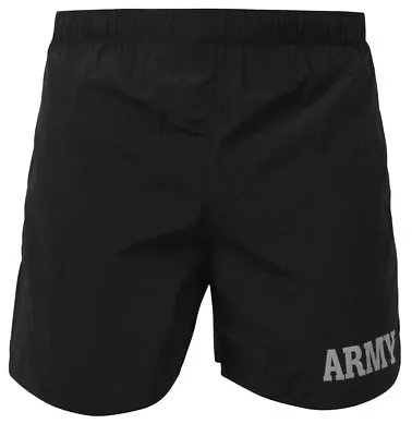 Black Army Physical Training Shorts Army Grey Text Jogging Exercise IPFU PT • $21.99