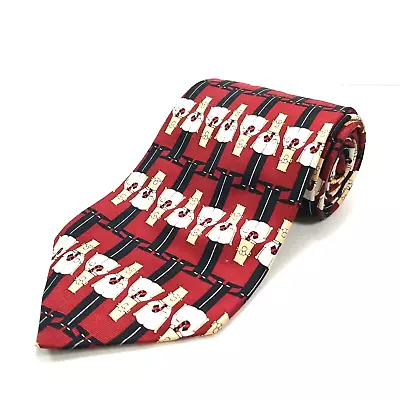 Dilbert Soft Wear Novelty Tie Red Comic Cartoon Graphic Silk Necktie USA Made • $5.58