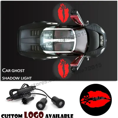 $16.09 • Buy Car Door Courtesy Welcome Red Sexy Skull Lips Projector Laser Ghost Shadow Light