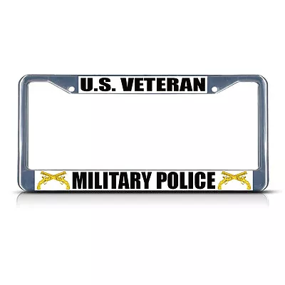 U.S. VETERAN MILITARY POLICE MILITARY Chrome Metal License Plate Frame Border • $17.99