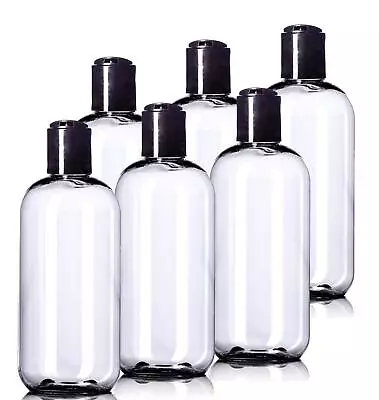 8oz Plastic Bottles 6 Pack BPA-Free Squeeze Clear Toiletries And Shampoo Cont... • $23.44