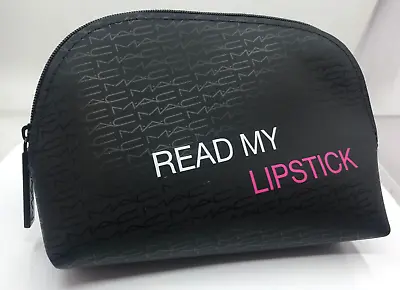 MAC Cosmetics Black Makeup Bag/Pouch READ MY LIPSTICK New • $12.88