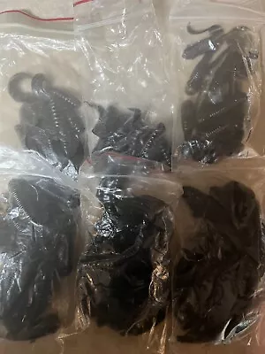 (LOT OF 6) 3  Grub Black & Leeches • $5