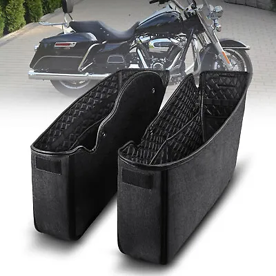 Motorcycle Saddlebag Liners Bag Hard Trunk Inserts For Harley Touring 2014-2021 • $74.99