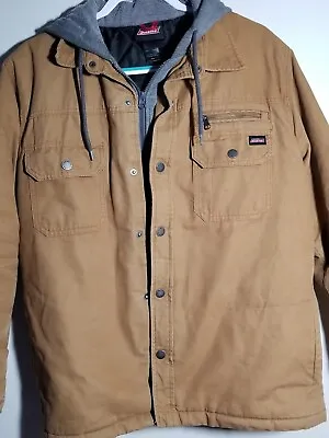 Dickies Detroit Style Quilt  Lined Duck Canvas Work Jacket Coat Mens Med Brown • $35