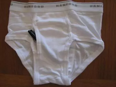 Vintage Underwear HANFORD Premium Men's White Brief 34 DOUBLE SEAT • $22