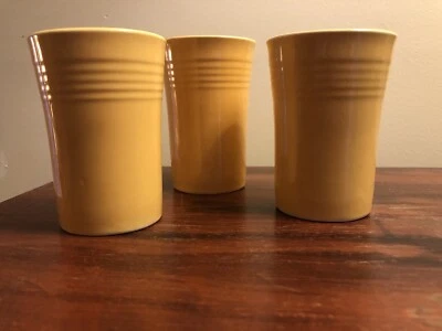$10 • Buy Vintage Fiestaware Original Yellow 3.5  Small Juice Tumbler Homer Laughlin