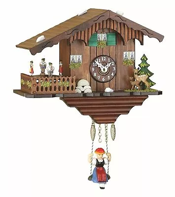 Kuckulino Black Forest Clock Swiss House With Quartz Movement And Cuckoo Chim... • $144.91