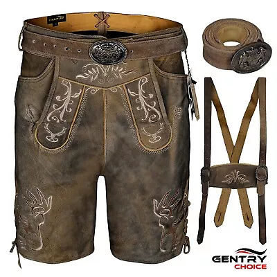 Authentic Bavarian Lederhosen Antiqued  Klose  Oktoberfest Costume German Outfit • $122.39