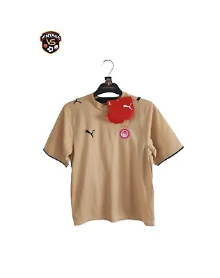 NEW Olympiakos Football Third Shirt (M Youths) Gold Puma Greece Jersey • £19.43
