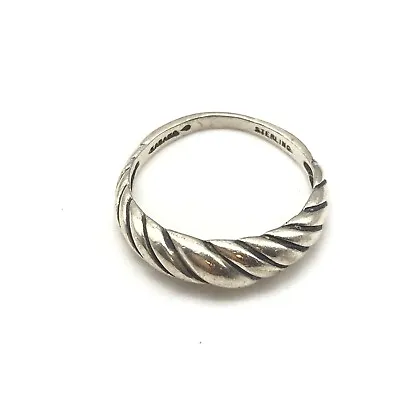 Kabana Vintage 925 Sterling Silver Twisted Cable Design Band Ring Size 7.75 • $34.99