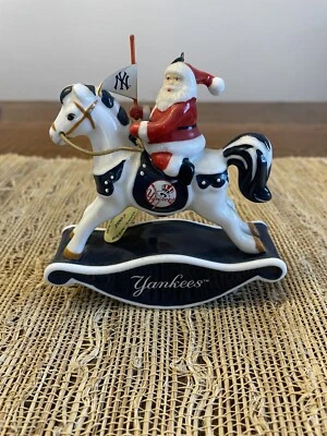 $15 • Buy Danbury Mint Santa On Rocking Horse Christmas Ornament New York Yankees 2007