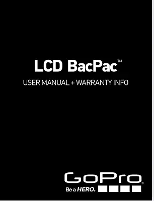 Gopro Lcd Bacpac Camera User Manual - Free Shipping • $12.95