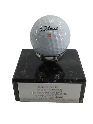 £14.95 • Buy Personalised Hole In One Golf Ball Display Stand Trophy Award Any Text Engraved