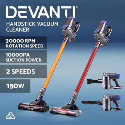 $112.28 • Buy Devanti Handheld Vacuum Cleaner Cordless Bagless Stick Handstick Vac Recharge