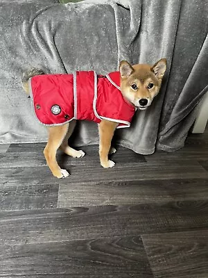 Ancol Muddy Paws Stormguard RED Waterproof Fleece Lined Dog Coat Size S • £10